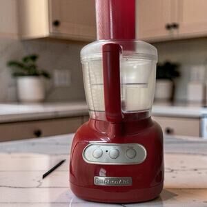 KitchenAid KFP729 7 Cup Food Processor Empire Red w S Blade & Shredder Disc